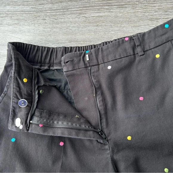 JM Collection Embroidered  Multicolor Polka Dot Capri Pants - Picture 5 of 12